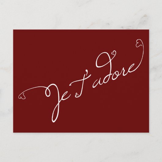 Je T' adore Postcard Postkarte (Vorderseite)