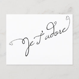 Je T' adore Postkarte