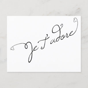 Je T' adore Postkarte