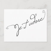 Je T' adore Postkarte (Vorderseite)