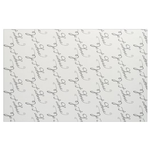 Je T adore Stoff (Yard (91,4 cm))