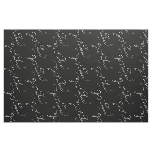 Je T adore Stoff (Yard (91,4 cm))