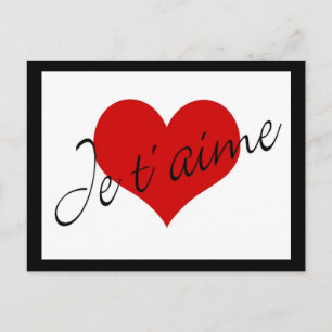 Je t´ aime Card Postkarte