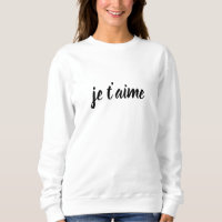🖤 Je t’aime I Liebe Sie in Französisch Chic White