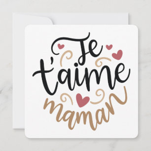 Je t’aime Maman: Eine liebevolle Hommage Feiertagskarte