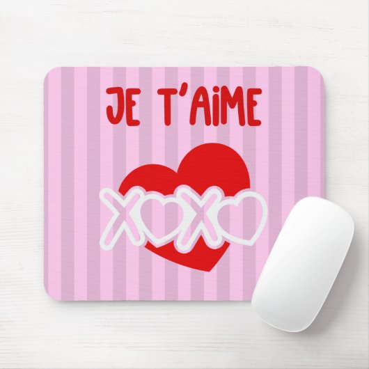 Je t’aime. mousepad (Mit Mouse)