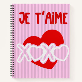 Je t’aime. notizblock