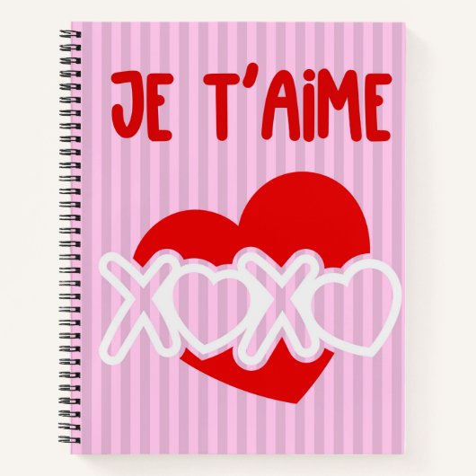 Je t’aime. notizblock (Vorderseite)