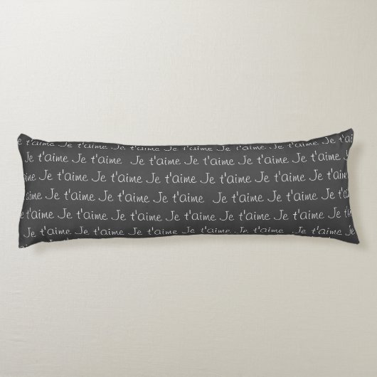 Je t taime pillow ich dich auf Französisch Liebe Seitenschläferkissen (Rückseite)