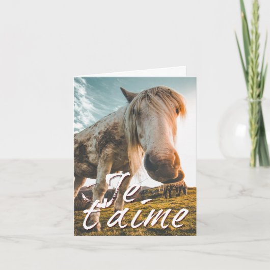 Je taime avec regardé cheva karte (Vorderseite)