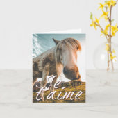 Je taime avec regardé cheva karte (Gelbe Blume)