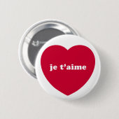 JE T'AIME BUTTON (Vorne & Hinten)