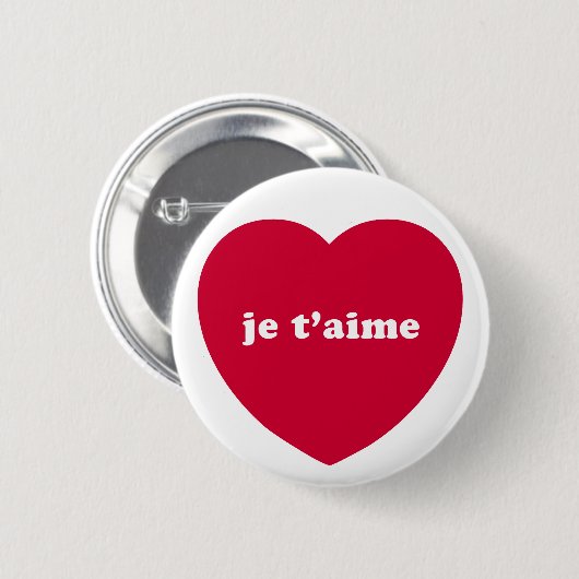 JE T'AIME BUTTON (Vorne & Hinten)