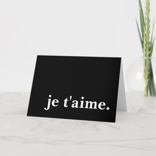 je t'aime. feiertagskarte (Vorderseite)