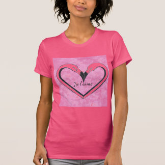 Je t'aime, Flamingo Kiss Heart von SandyCloss T-Shirt