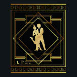 Je T'aime Französisch Art Deco schwarz und Gold 20 Poster<br><div class="desc">Je T'aime Französisch I Liebe Sie Slogan mit Schwarz-Gold-Stil Art Déco Thema geometrische Design von Flappern aus der 1920er brüllend zwanziger Zeit. Vintager Stil.</div>
