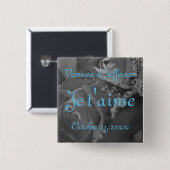"Je t'aime" (Französisch - "Ich Liebe dich.") Button (Vorne & Hinten)