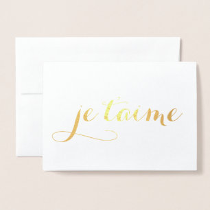 je t'aime Goldfolie Folienkarte