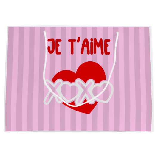 Je t'aime große geschenktüte (Vorderseite)