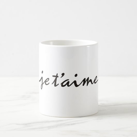 je t'aime - i-Liebe Sie auf französisch - Kaffeetasse (Mittel)