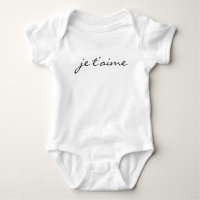 Je t'aime I Liebe Sie in Französisch Chic Black &