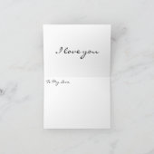 Je t'aime I Liebe Sie in Französisch Chic Black &  Karte (Innenseite)