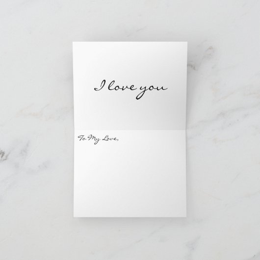 Je t'aime I Liebe Sie in Französisch Chic Black &  Karte (Innenseite)