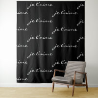 je taime I Liebe Sie in Französisch Chic Black & W