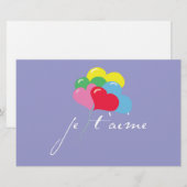 Je' taime (Ich Liebe dich) Briefpapier (Vorne/Hinten)