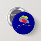 Je' taime (Ich Liebe dich) Button (Vorne & Hinten)