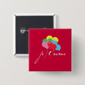 Je' taime (Ich Liebe dich) Button (Vorne & Hinten)