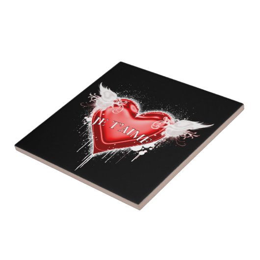 Je t'aime (Ich Liebe dich) Fliese (Seite)