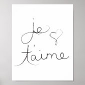 Je t'aime - " Ich Liebe Sie " auf Englisch - Poste Poster (Vorne)