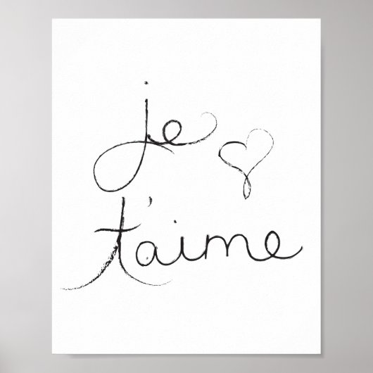 Je t'aime - " Ich Liebe Sie " auf Englisch - Poste Poster (Vorne)