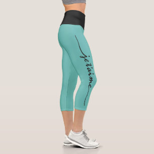 je taime - Ich Liebe Sie auf Französisch 2 Capri Leggings