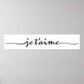 je taime - Ich Liebe Sie auf Französisch - schwarz Poster (Vorne)