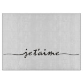 je taime - Ich Liebe Sie auf Französisch - schwarz Schneidebrett (Vorderseite)