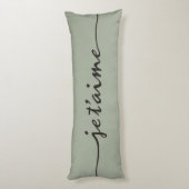 je taime - Ich Liebe Sie auf Französisch - schwarz Seitenschläferkissen (Rückseite (Vertikal))