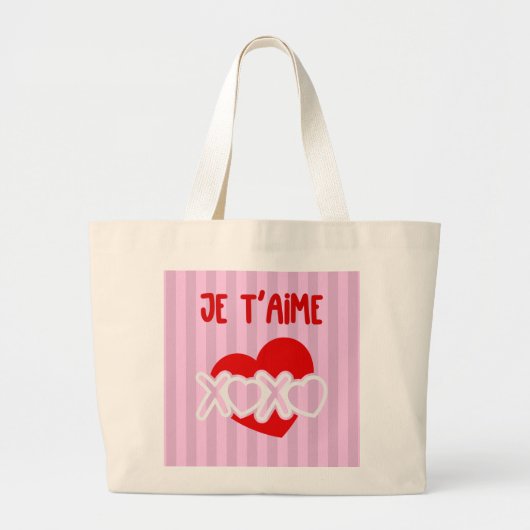 Je t'aime jumbo stoffbeutel (Vorne)