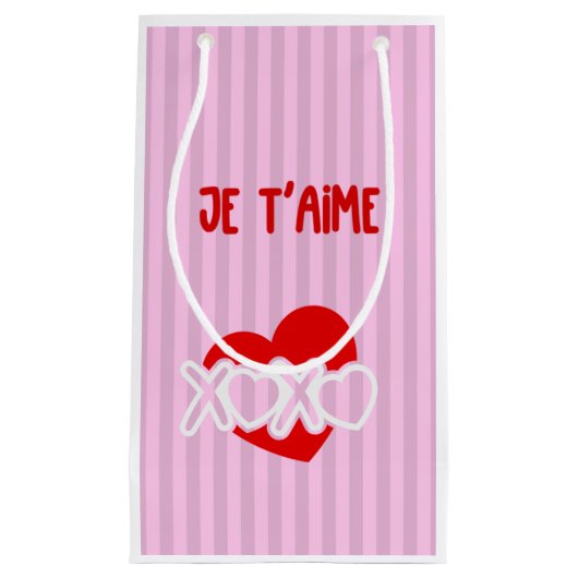 Je t'aime kleine geschenktüte (Vorderseite)