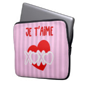 Je t'aime laptopschutzhülle (Vorderseite Links)