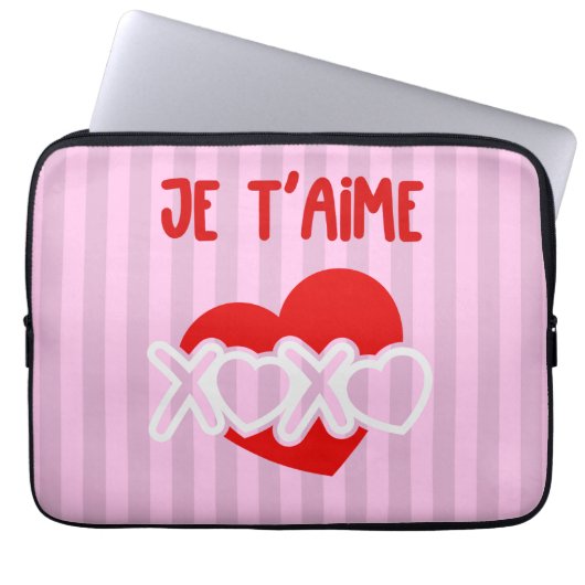 Je t'aime laptopschutzhülle (Vorderseite)
