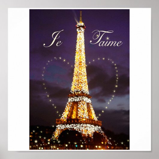 JE T'AIME LIEBE AUS PARIS-Plakat Poster (Vorne)