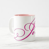 Je taime Liebe Word-Kaffee/Tee-Tasse Zweifarbige Tasse (Vorderseite Links)