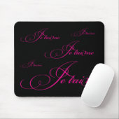 Je taime Liebe Words Mousepad (Mit Mouse)