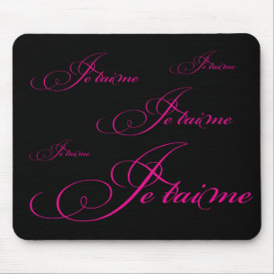 Je taime Liebe Words Mousepad