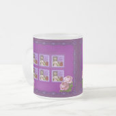 Je T'aime Lila Romantic Girl Vintag Collage Mattglastasse (Vorderseite Links)