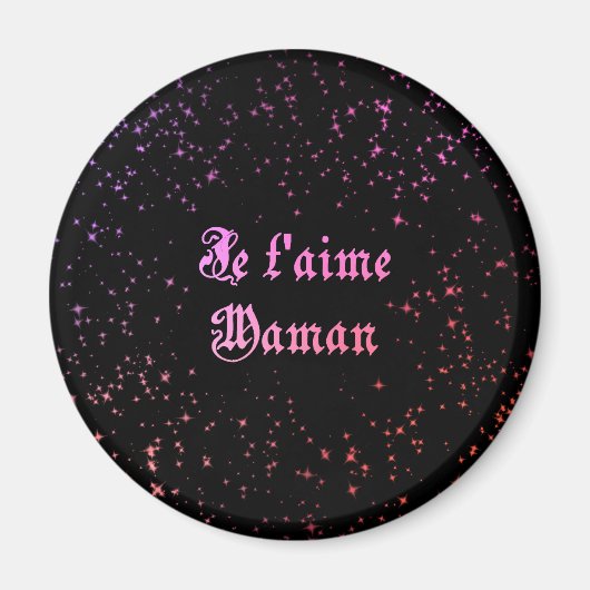 Je t'aime Maman, Muttertag Magnet (Vorne)