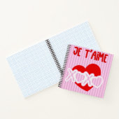 Je t'aime notizblock (Innenseite)