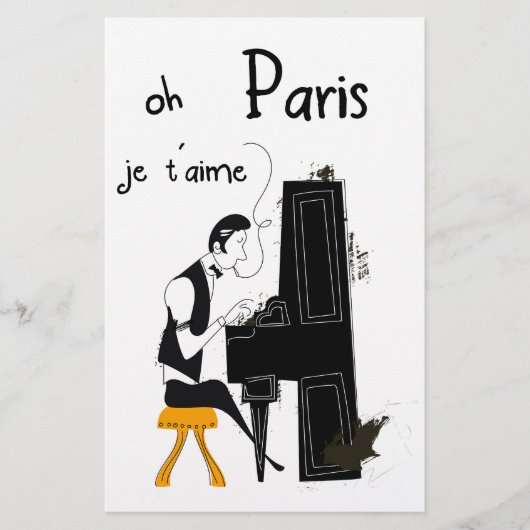 je taime Paris Briefpapier (Vorderseite)